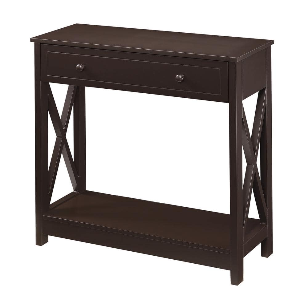 Convenience Concepts Oxford 31.5 in. Espresso Rectangle MDF Console ...