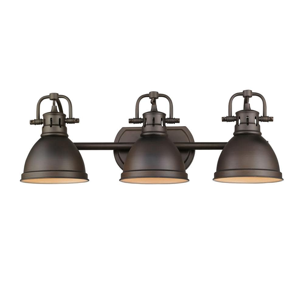 Golden Lighting Duncan 3-Light Rubbed Bronze Bath Light 3602-BA3 RBZ-RBZ Sansujyuku sansujyuku.com