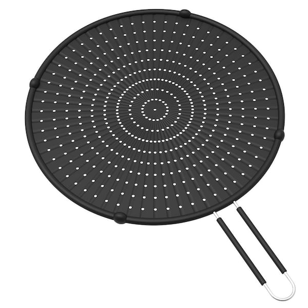 Silicone Splatter Screen for Frying Pan Suitable for 13 in. Pans, Multi-Use Grease Splatter Guard Heat Resistant