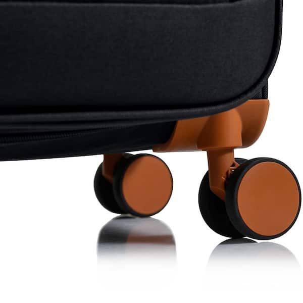 CHAMPS Classic 28 in.,24 in., 20 in. Black Softside Luggage Set