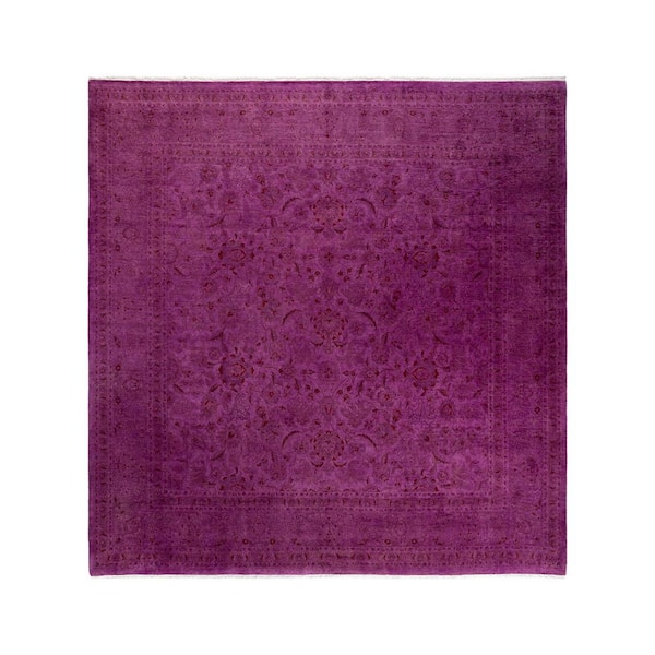 Overdyed Pink 8 ft. 2 in. x 8 ft. 5 in. Wool Indoor Area Rug