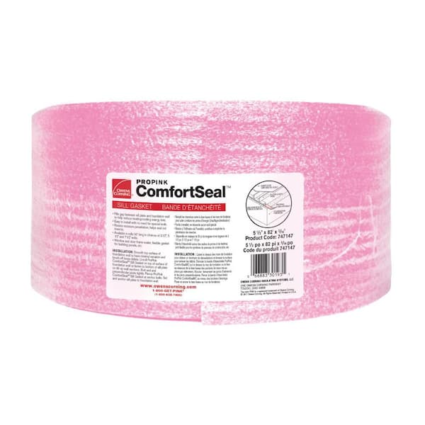 Owens Corning ProPink ComfortSeal 5-1/2 in. x 1/4 in. x 50 ft. (8-Roll per Bag)