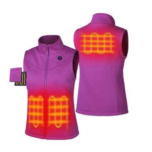 Women's X-Large Purple 7.38-Volt Lithium-Ion Heated Fleece Vest with 1 Upgraded Battery and Charger
