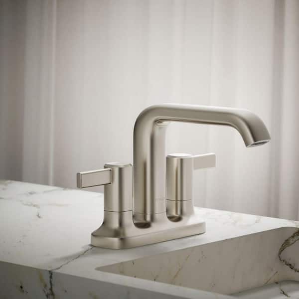 Ashan 4 in. Centerset 2-Handle Bathroom Faucet in Vibrant Brushed Nickel