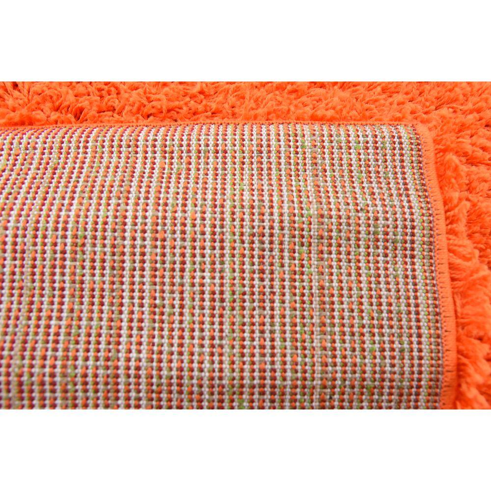 Tiger Orange Rectangular Synthetic Shag Area Rug 2'2" x 3'1"