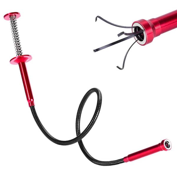 24 in. Bendable Flexible Magnetic Pickup Tool 4 Claw Grabber for Narrow Space Engine Sink Drain Metal Objects