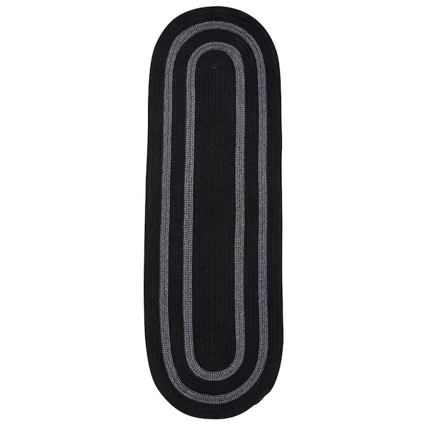 Paige Ebony 2 ft. x 10 ft. Braided Runner Rug