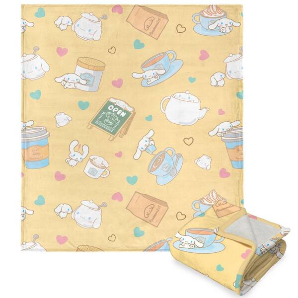 THE NORTHWEST GROUP Sanrio Cinnamoroll Sweet Cafe Multicolor Silk Touch Sherpa Polyester Throw Blanket