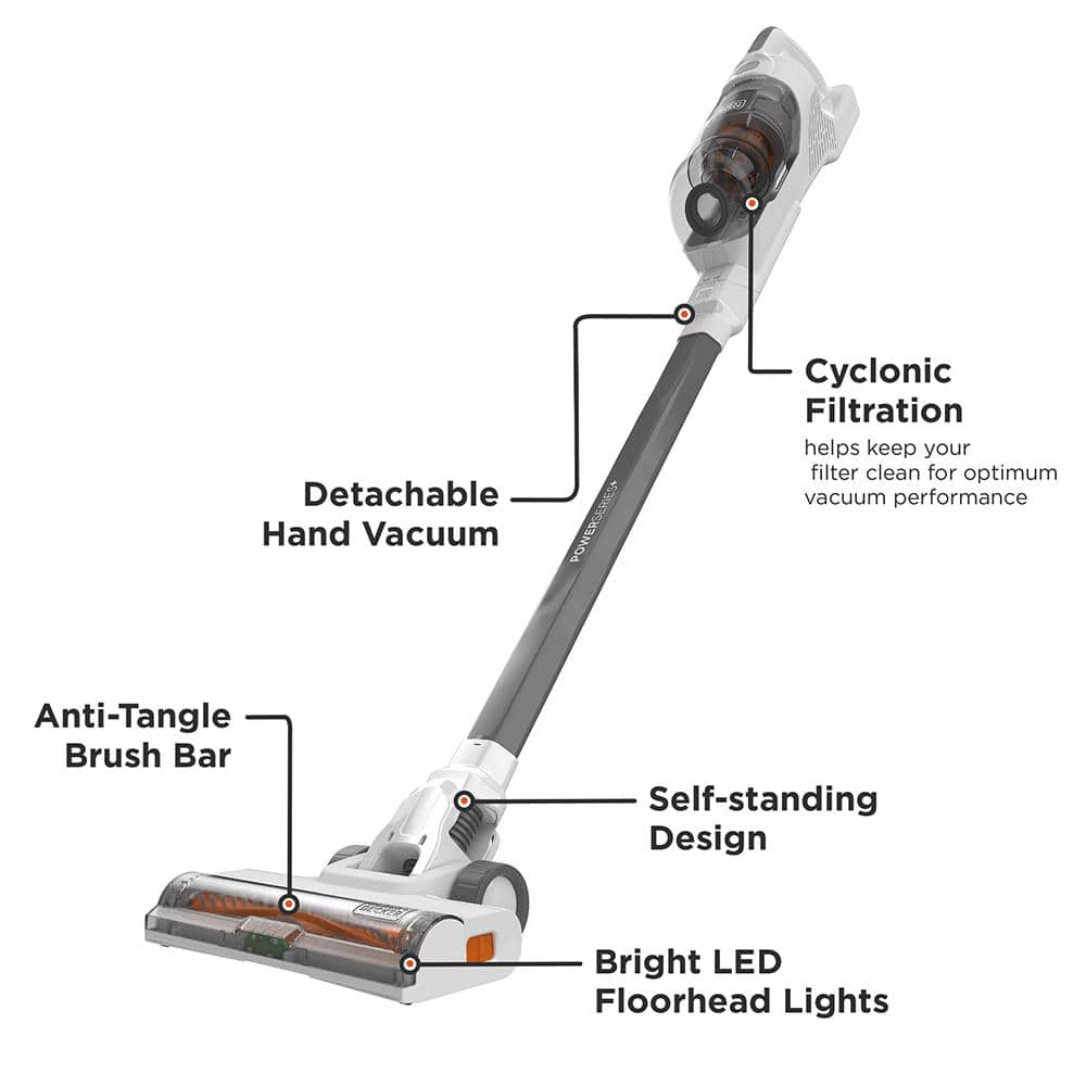 White Convertible Cordless Stick and Handheld Vacuum Cleaner