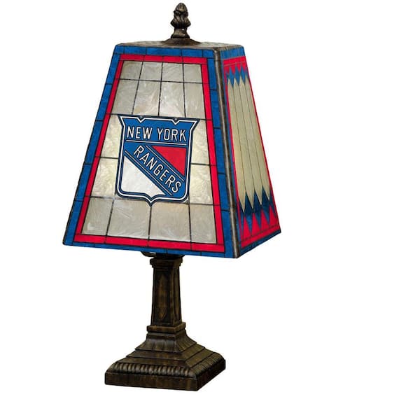 The Memory Company NHL 14 in. New York Rangers Art Glass Table Lamp-DISCONTINUED