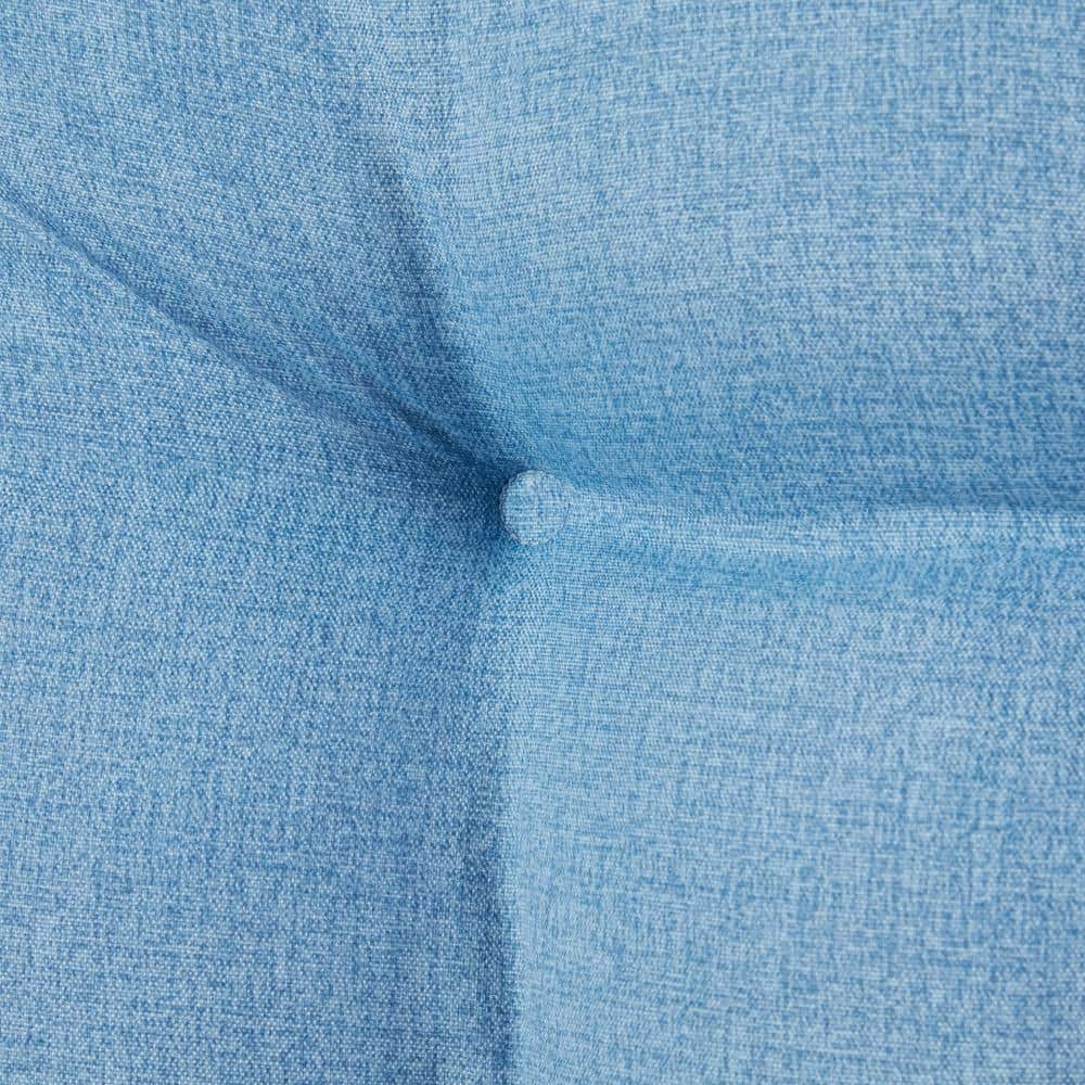 Denim Blue Polyester Outdoor High Back Chair Cushion
