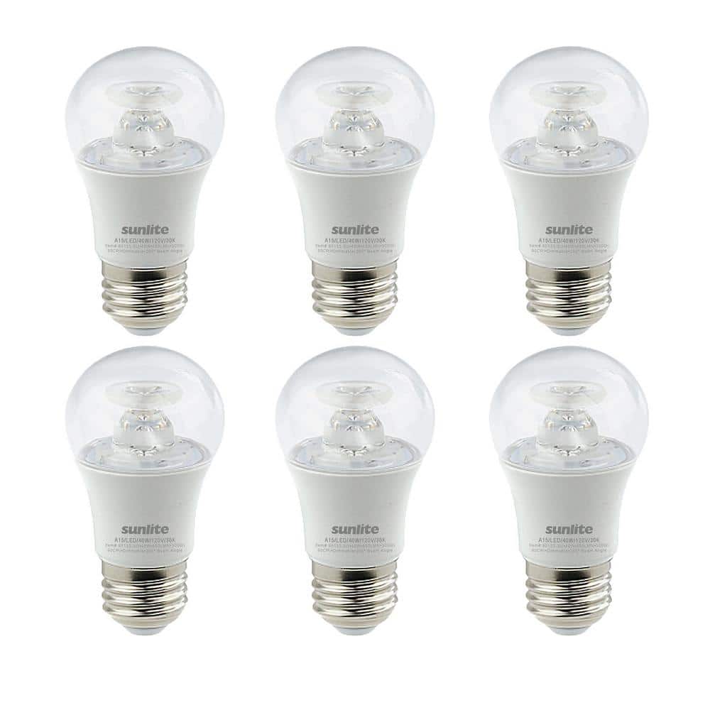 60-Watt Equivalent A15 Dimmable Medium Base (E26) LED Light Bulb in Warm White 3000K (6-Pack) price history on PriceWatchPro