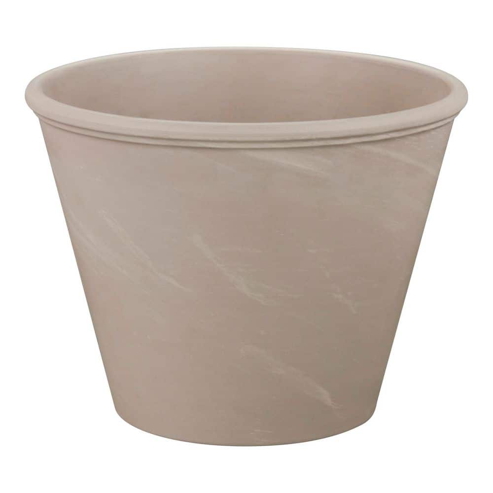 Vigoro Gertrude Medium Granite Terracotta Planter with Drainage