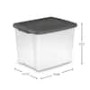 Sterilite 19373v06 50 quart cheap clear latched plastic storage container