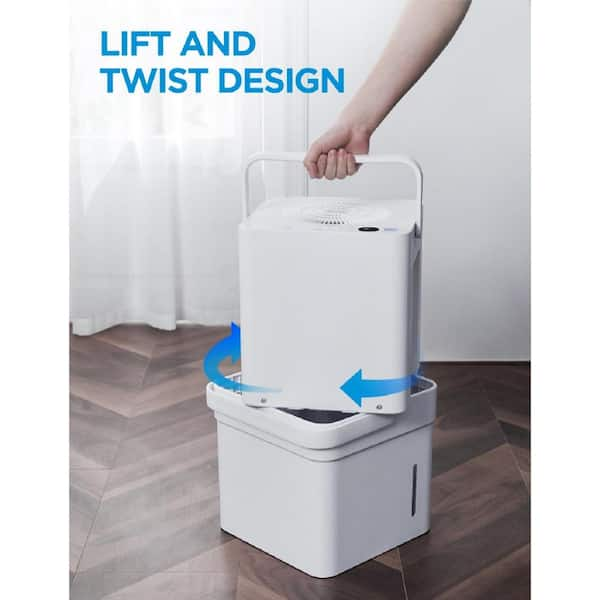 Midea 50 pt. Coverage Area 4500 Sq. Ft. Cube Smart Dehumidifier in