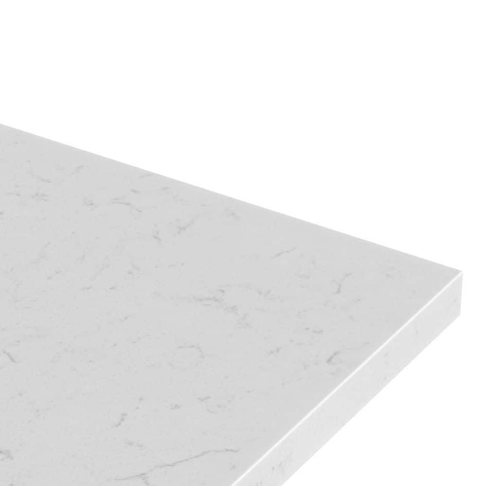 White Double Freestanding Bathroom Vanity with Quartz Top