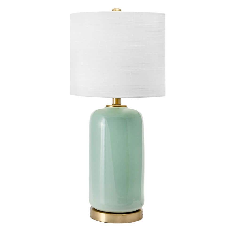 nuLOOM Bell 26 in. Green Traditional Table Lamp with Shade