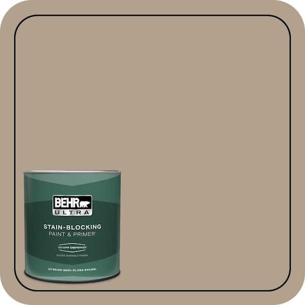 BEHR ULTRA 1 qt. #PWL-85 Stepping Stones Extra Durable Semi-Gloss Enamel Interior Paint & Primer