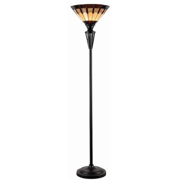 Torchiere Lamp With Glass Shade, Glass Floor Lamp Shades Home Depot