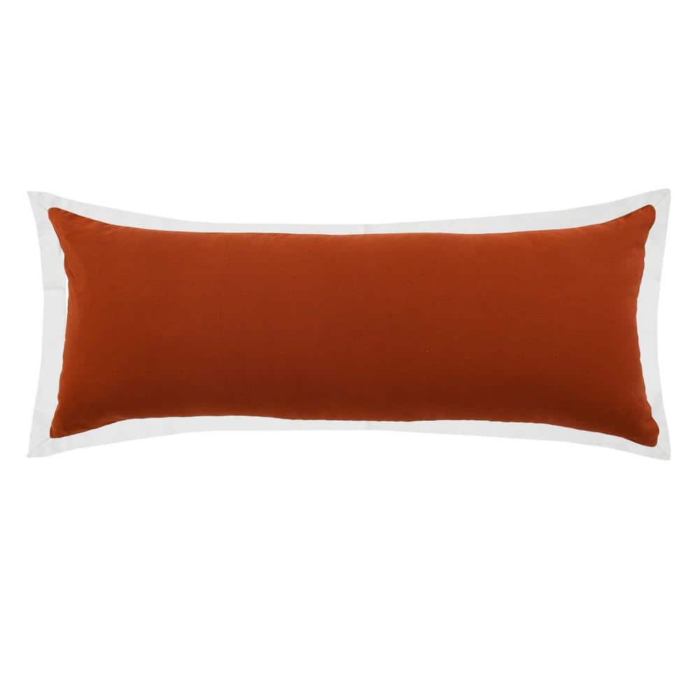Empire Cinnamon Rusty /White Border Soft Poly-Fill 14 in. x 36 in. Indoor T