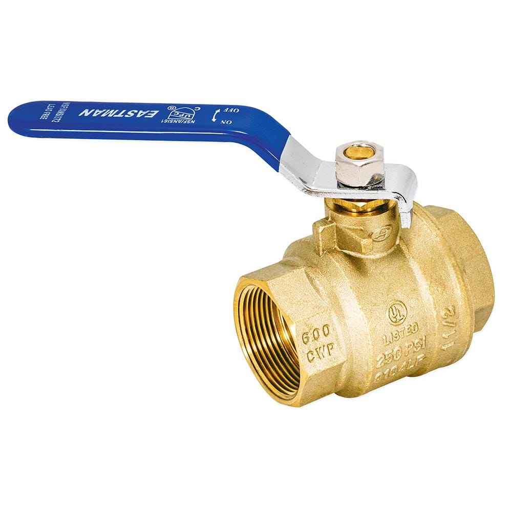Heavy-Duty Brass 1-1/2 Inch Full Port Ball Valve