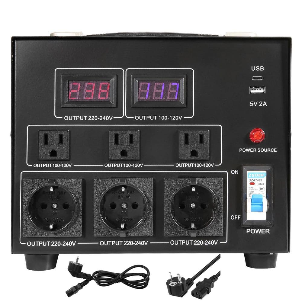 110 Volt to 220 Volt 5000W Voltage Converter Transformer with US EU Outlet 5V USB Port, CE Certified price history on PriceWatchPro