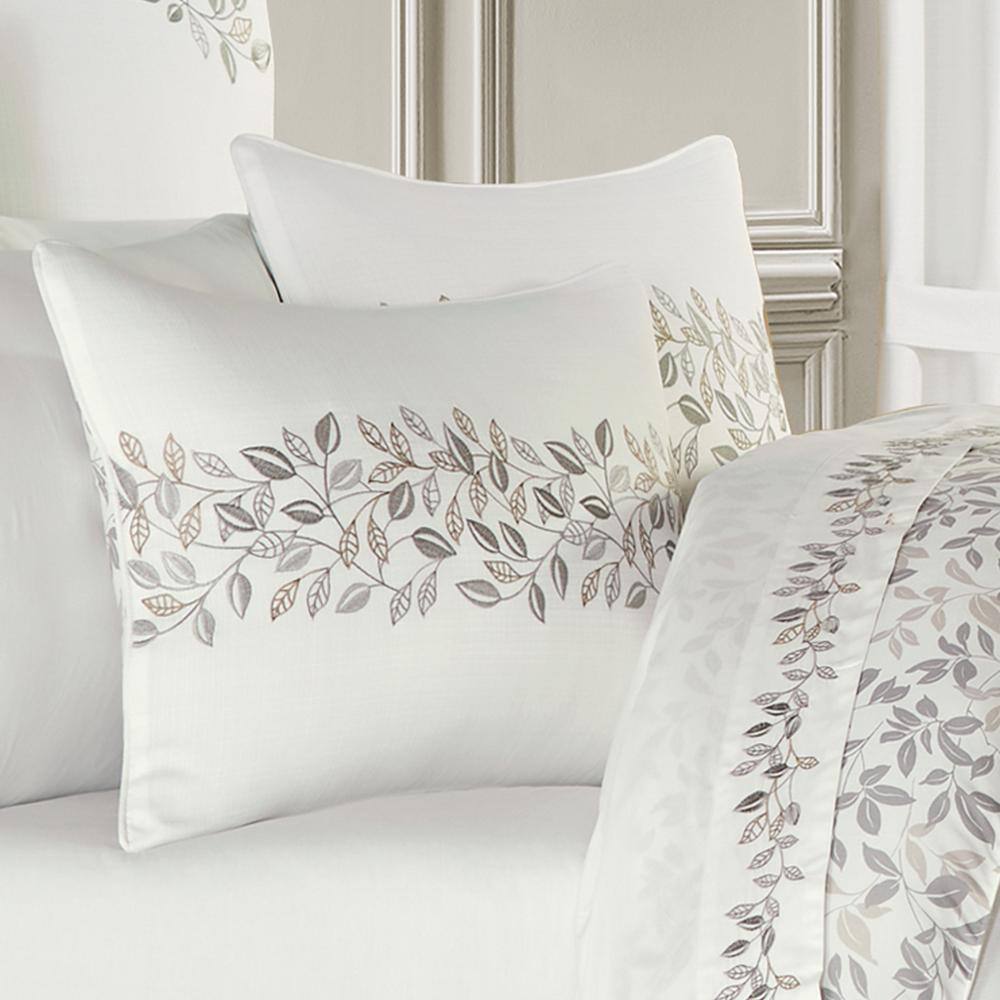 Unbranded Laurel White Polyester King/California King 3-Piece Comforter Set - 2