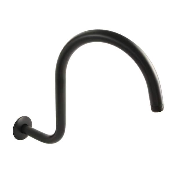 Kingston Brass 14 in. Shower Arm with Flange in Matte Black