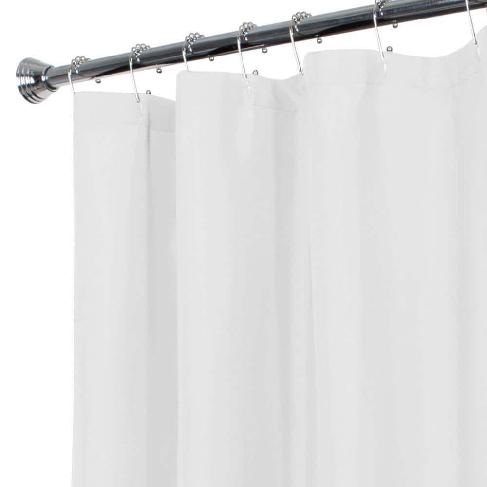 White Water Repellent Fabric Shower Curtain Liner with Weighted Hem