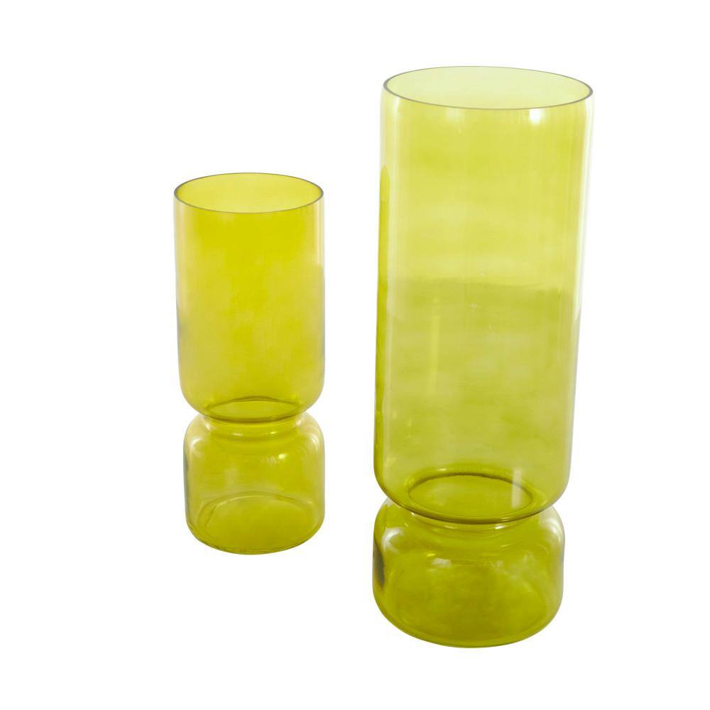 Nerissa Green Glass Round Table Vase Set