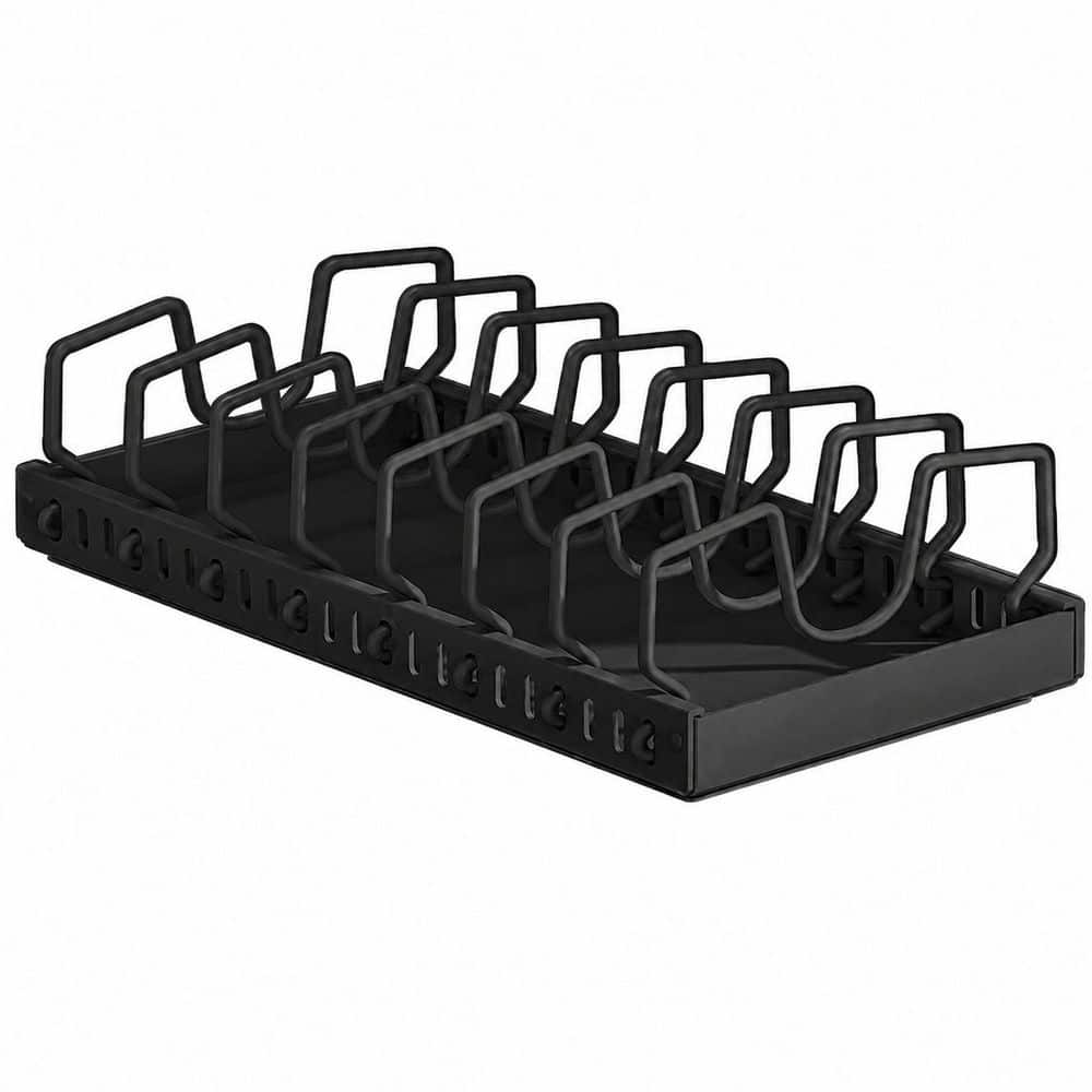 Black Pull-Out Rack 2 Pack Dish Rack with 8 Adjustable Dividers for Pots Pans Lids Bakeware Dishes Storage price history on PriceWatchPro