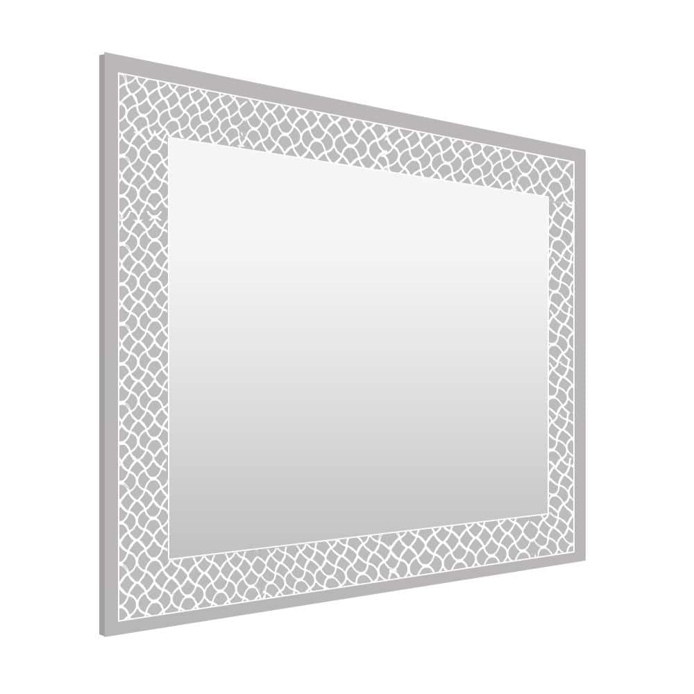 28 in. W x 36 in. H Rectangular Frameless Wall Mounted Bathroom Vanity Mirr