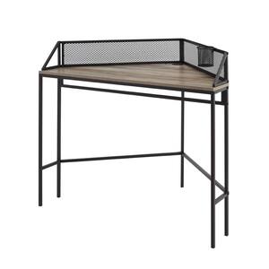 42 in. Corner Grey Wash Computer Desks with Cable Management