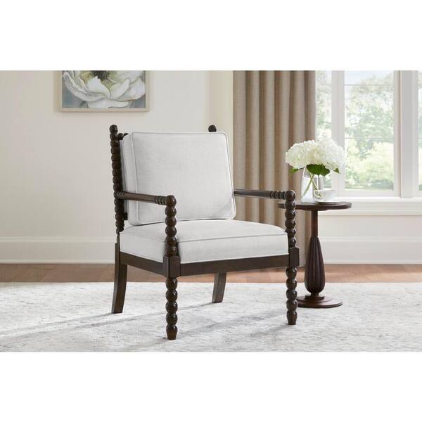 wood spindle accent chair