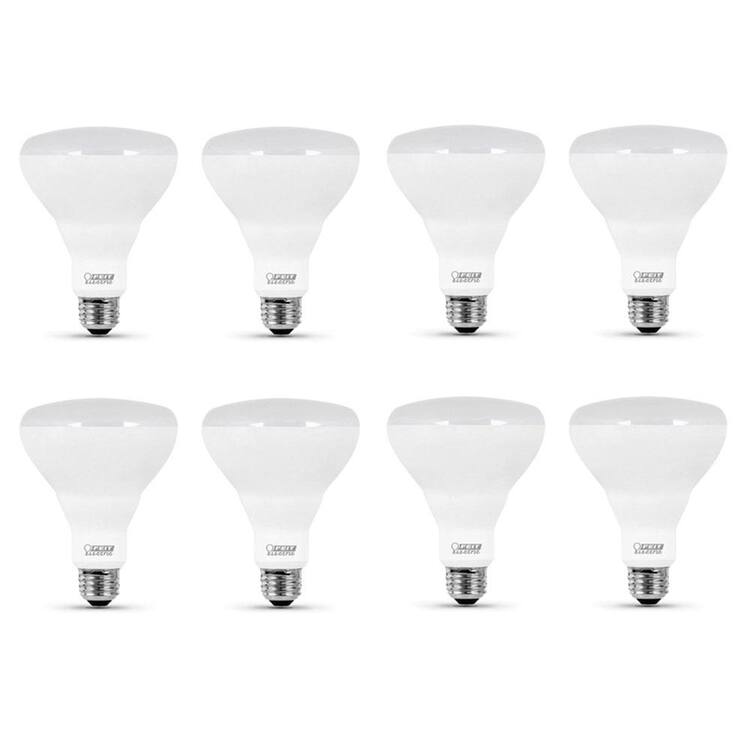 Feit Electric 85-Watt Equivalent BR30 Dimmable CEC ENERGY STAR Enhance 90+ CRI E26 Flood LED Light Bulb, Bright White 3000K (8-Pack)