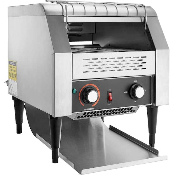 300 Slices/Hour Commercial Conveyor Toaster, Heavy-Duty Stainless Steel Electric Toaster Oven for Restaurant, Toast