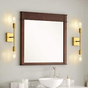 14.57 in. 2-Light Gold Modern/Contemporary Wall Sconce Bathroom Industrial Wall-Mounted Light Fixture (Set of 2)