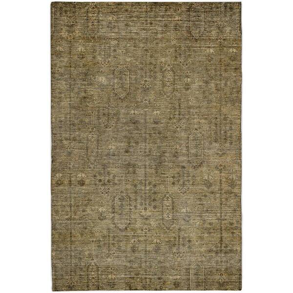 Dream Shag Premium Machine Washable Abstract ADS790 Brown 5 ft. x 7 ft. 6 in. Area Rug