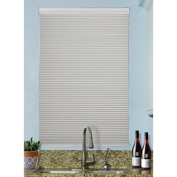 BlindsAvenue White Dove Cordless Top Down/Bottom Up Blackout 9/16 in. Single Cell Cellular Fabric Shade 34.5 in. W x 72 in. L