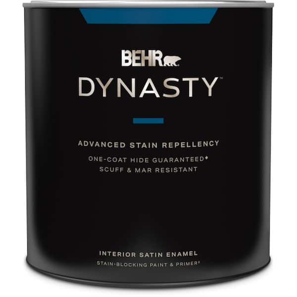 BEHR DYNASTY 1 qt. Medium Base Satin Enamel Interior Stain-Blocking Paint and Primer