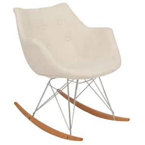 Willow Beige Polyester Rocking Chair