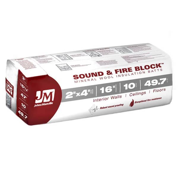 Johns Manville 15.25 in. x 47 in. 49.7 sq. ft. Sound and Fire Block Mineral Wool Insulation
