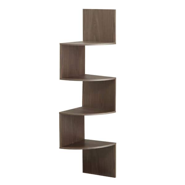 4D Concepts Hanging 11.88 in. W x 11.88 in D Fruitwood Corner Storage Shelf