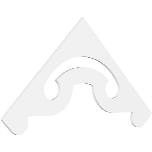 Ekena Millwork 1 in. x 72 in. x 33 in. (11/12) Pitch Northwest Gable Pediment Architectural Grade PVC Moulding