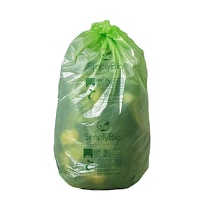 13 Gal. Compostable Trash Bags with Flat Top, Eco-Friendly, Heavy-Duty (50-Count)