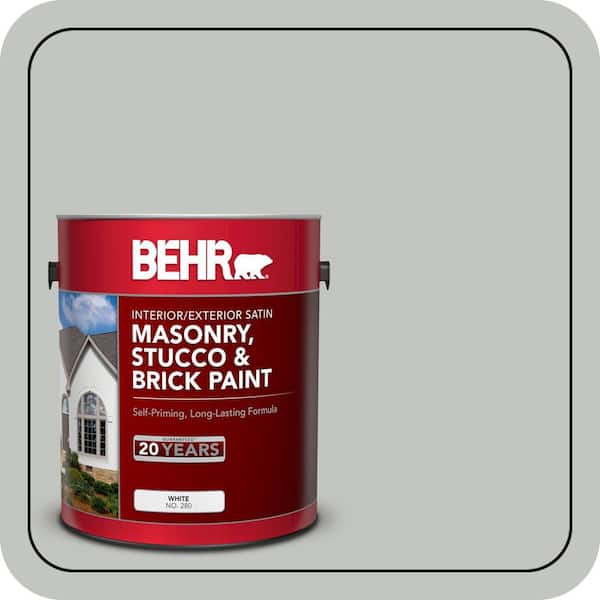 5 gal. #MS-66 New England Grey Satin Interior/Exterior Masonry, Stucco and Brick Paint