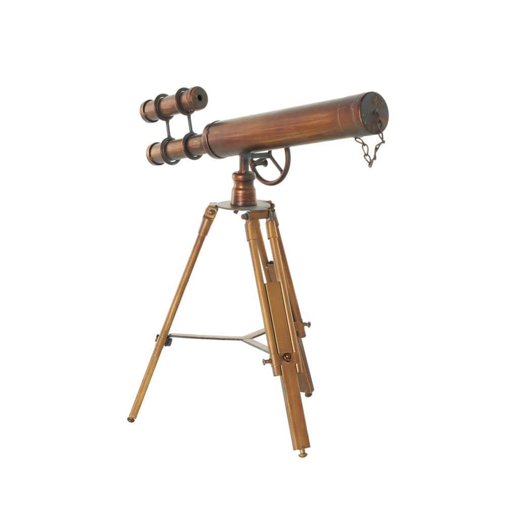 Litton Lane Brass Metal Telescope 044406 - The Home Depot, image size:1000x1000