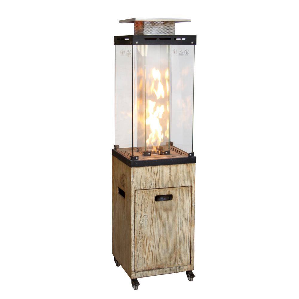 DESwan 41,000 BTU Magnesium Oxide Brown Propane Patio Heater with Glass