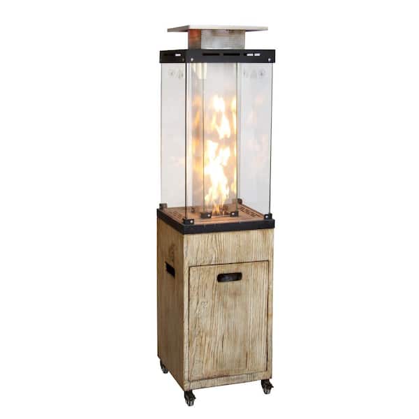 DESwan 41,000 BTU Magnesium Oxide Brown Propane Patio Heater with Glass Wind Guard and Heating Cap
