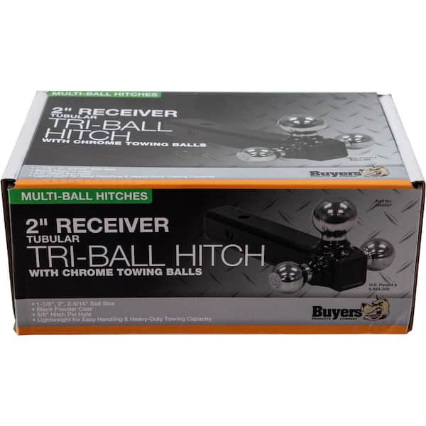 Buyers Products Company Tri-Ball Hitch-Tubular Shank with Chrome Towing Balls Buyers Products Company Tri-Ball Hitch-Tubular Shank with Chrome Towing Balls